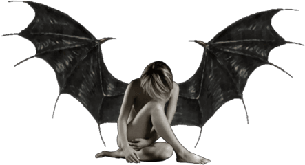 Freetoedit Bat Fairy Demon Wings Winged Sitting Shy Dar - Dragon Wings Png