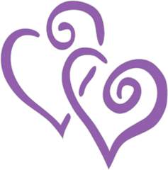 Free Photo Purple Hearts Couple Intersect Double Love - Max 50th Wedding Anniversary Clipart Png