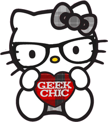 Download Hd Hello Kitty Nerd By Ladypinkilicious - Hello Hello Kitty Nerd Png