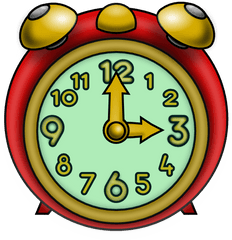 Three Oclock Clipart Transparent Png - Clock Clipart