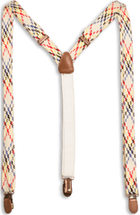 American Outfitters Pants Suspenders - Orange Mayonnaise Plaid Png