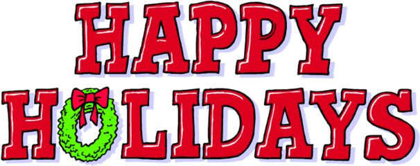 Hohoho Wordart Christmas Holidays - Happy Holidays Animated Clip Art Happy Holiday Png