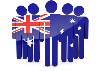 Icon - People With Australian Flag Png