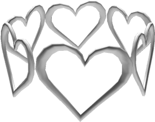 Silver Heart Crown - Girly Png