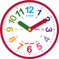 Color Clock Clipart Png - Children Clock Transparent