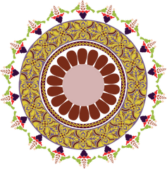 Circle Design Png Hd - Rangoli Flower Decoration Png