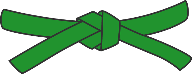 Judo Green Belt - Green Belt Taekwondo Png