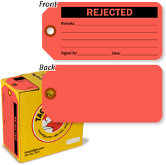 Download Hd Rejected Tag In A Box Inspection - Box Pricing Tag Design Png