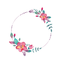 Watercolor Youtube Circle Painting Floral Free Download PNG HD