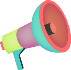 Download Cheer Megaphone Png - Colorful Megaphone Png Png Megafone Png