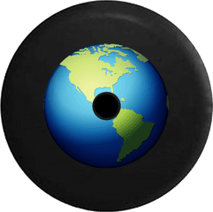 Earth Globe Rv Camper Spare Tire Cover - Circle Png