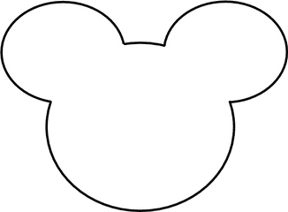 Free Mickey Mouse Head Transparent - White Mickey Mouse Silhouette Png