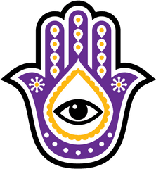 Printed Vinyl Fatima Hamsa Hand Good Luck Palm Stickers - Cool Hamsa Hand Logo Png