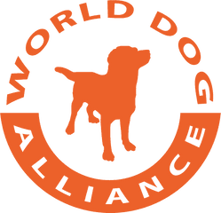 The Slogan And Logo Of Wda - World Dog Alliance Dog Silhouette Png