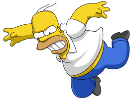 Homer Bart Water Lisa Bird Simpson Thumb - Free PNG