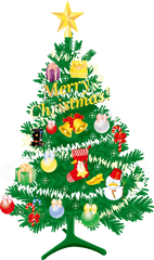 Christmas Tree Vector Png - Animated Decorated Christmas Tree