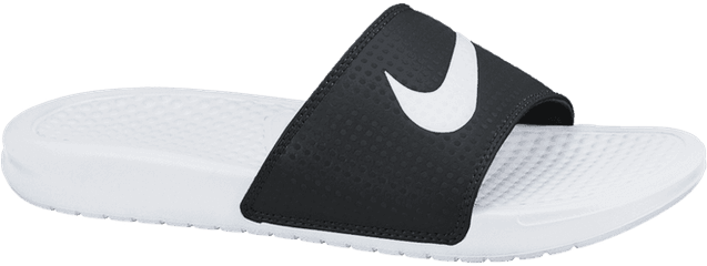 Nike Benassi Swoosh Blackwhite - White Release Info 312432019 Slipper Png