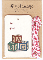 Blocks Gift Tags Set Of 10 - Gift Png