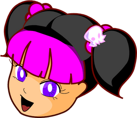 Anime Goth Girl Clip Art - Png Download Full Size Girl With Blue Eyes And Brown Hair Clipart