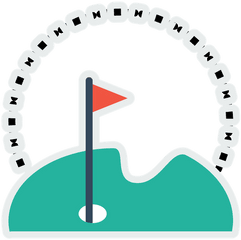 Golf Icon Of Flat Style - Available In Svg Png Eps Ai Vertical