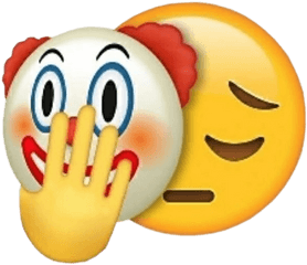 Png Stickers Emoji Clown Sad - Sad Clown Emoji