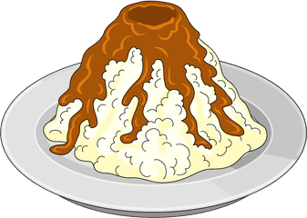 Download Hd Decoration Mashedpotatovolcano - Mashed Potatoes Mashed Potatoes Clip Art Png