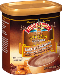 Land O Lakes Canister Hot Cocoa Mix Salted Caramel 148 - Salted Caramel Hot Chocolate Mix Png