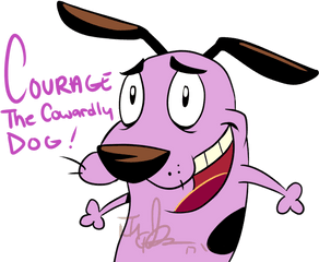 Courage The Cowardly Dog By Themadcheshirefox - Fur Courage Dog Cartoon Png