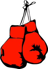 Retro Clipart Boxing Transparent Free For - Hanging Cartoon Boxing Gloves Png