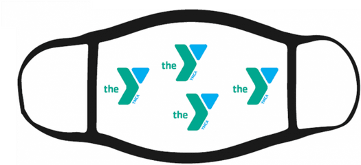 Full Color Ymca Face Mask Minimum Of 100 - Face Mask Horizontal Png