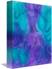 Tie Dye Skull And Flames - Vertical Png