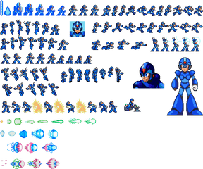 Megaman - Mega Man X Sprite Sheet Png