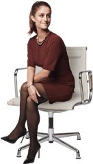 Picture - Woman Sitting Chair Png