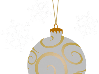 Christmas Ornaments Clipart Silver - Circle Transparent Circle Png