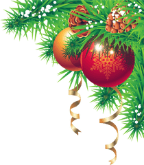 Christmas Ornament Decoration - Christmas Corner Border Png