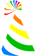 Download Original Png Clip Art File Rainbow Party Hat Svg - Rainbow Party Hat Clipart