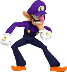 Waluigi Transparent Artwork - Waluigi Super Mario Wario Png