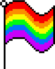 Pin - Pride Flag Pixel Art Png