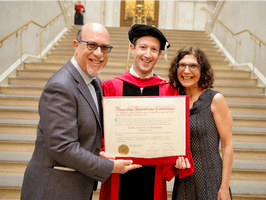 Degree Dropping University Commencement Zuckerberg Harvard Speech - Free PNG