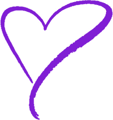 Heart Drawn Without Background Clipart - Purple Heart Drawing Png