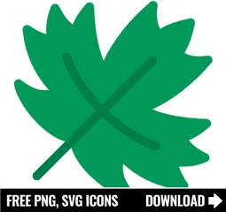 Free Green Maple Leaf Icon Symbol - Language Png