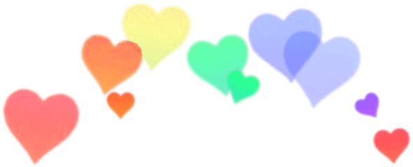 Rainbow Hearts Png Transparent Free For - Hearts In The Head