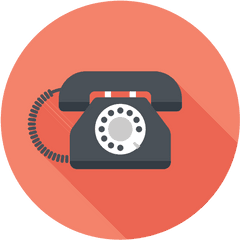 Download Telephone - Icon Optimized Telephone Illustration Icon Png Contact Flat