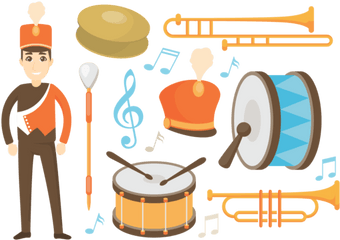 Marching Band Icons Vector 165053 Art - Marching Band Kids Vector Png