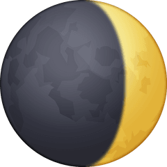 Waxing Crescent Moon Emoji Free Icon HQ - Free PNG