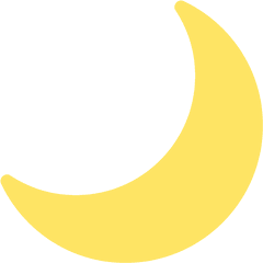 Crescent Moon Emoji Clipart Png Transparent