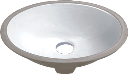 Acorn Porcelain Oval Undermount Vanity Sink In White Bisque - Undermount Png