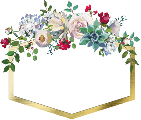 Download Hd Hand Drawn Geometric Frame Flower Png - Transparent Flower Frame Png