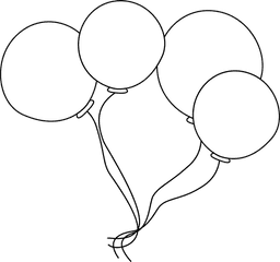 Balloons Png And Vectors For Free - Baloons Black And White