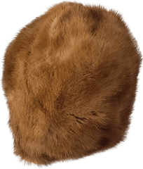 Two Toned Brown Real Fur Cap Hat - Ushanka Png
